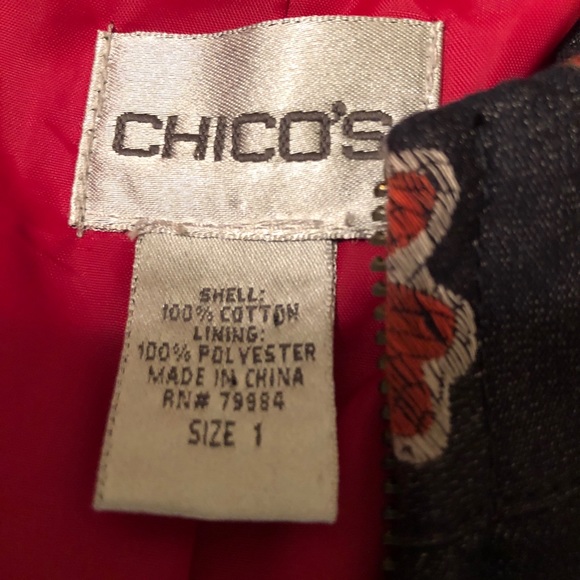 Chico’s Cotton zip up jacket - Picture 8 of 8